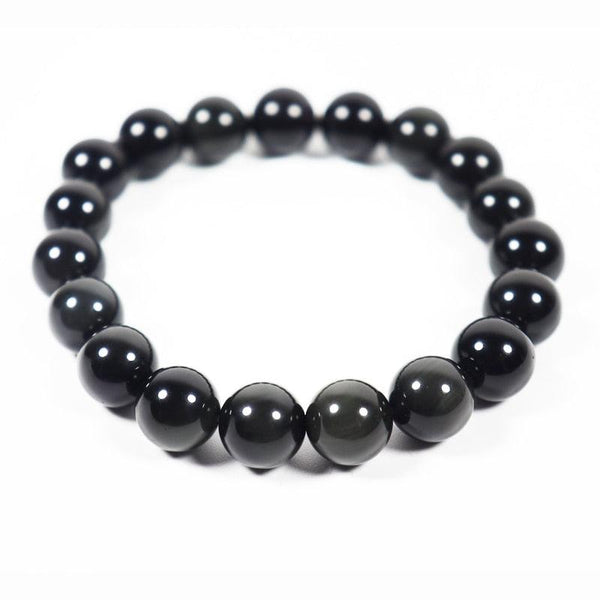 Pulseira Obsidiana Natural - Fino Brilho