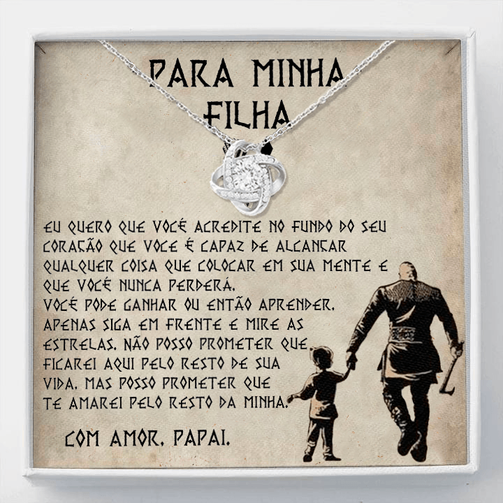 PARA MINHA FILHA - Colar Amor de Pai - Fino Brilho